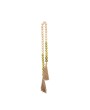 Wood & Coco Shell Bead Garland – Rustic Jute Tassel Home Décor
