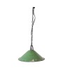 Distressed Green Found Metal Pendant Lamp with 6' Chain & Cord
