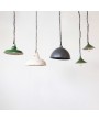 Distressed Green Found Metal Pendant Lamp with 6' Chain & Cord
