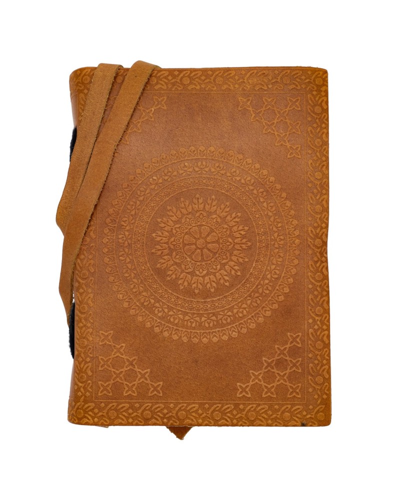 Design Calling Leather Journal – Handcrafted Floral Mandala Notebook