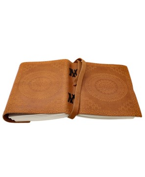 Design Calling Leather Journal – Handcrafted Floral Mandala Notebook