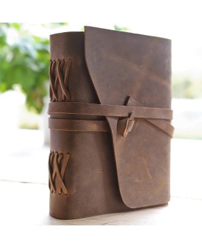 Handmade Leather Secret Journal – 240 Unlined Pages for Writing