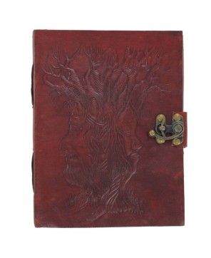 Mother Earth Father Time Leather Journal – Handmade Diary with Lock