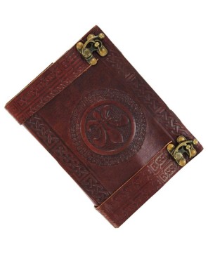 Fleur De Lis Handmade Leather Journal – Vintage Diary with Lock