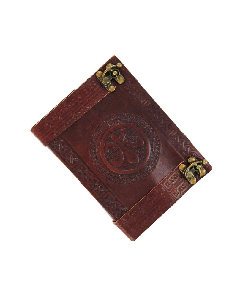 Fleur De Lis Handmade Leather Journal – Vintage Diary with Lock