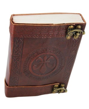 Fleur De Lis Handmade Leather Journal – Vintage Diary with Lock