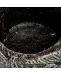 Grey Embossed Terra-cotta Planter – Holds 6" Pot | Elegant Décor