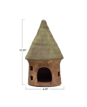 Terra-Cotta Toad House – Handcrafted Garden Shelter, 11.25" Tall