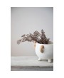 Rustic Terracotta Footed Planter – 12" Pot with Rattan Handles