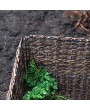 Hand-Woven Vine & Wire Folding Garden Fence – Rustic & Functional