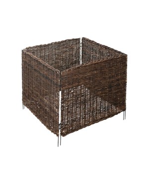 Hand-Woven Vine & Wire Folding Garden Fence – Rustic & Functional