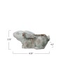 Stoneware Rabbit Planter – Reactive Glaze | Blue & White | Cottagecore