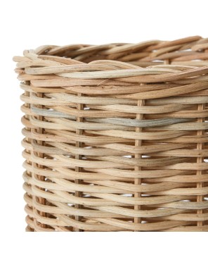 Hand-Woven Wicker Basket Containers – Natural Storage Set of 2