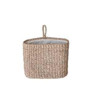 Hand-Woven Seagrass Wall Basket – Natural Hanging Storage & Décor