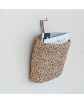 Hand-Woven Seagrass Wall Basket – Natural Hanging Storage & Décor