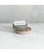 Stoneware Soap Dish with Removable Tray – Reactive Glaze, 5" Round