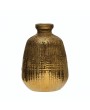 Textured Gold Terra-Cotta Vase – Elegant Decorative Accent (8”H)