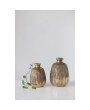 Textured Gold Terra-Cotta Vase – Elegant Decorative Accent (8”H)