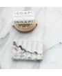 Carved Marble Soap Dish – Black & Beige Mélange, One of a Kind