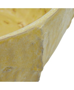 Stoneware Planter – Matte Yellow | Holds 6" Pot | Reactive Glaze