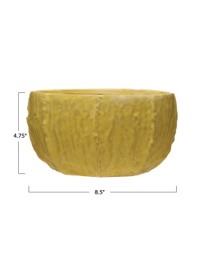 Stoneware Planter – Matte Yellow | Holds 6" Pot | Reactive Glaze
