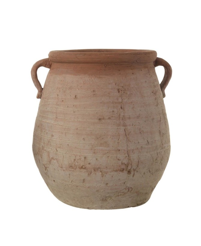 Terracotta Urn with Whitewash Finish | Decorative Home Accent