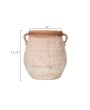 Terracotta Urn with Whitewash Finish | Decorative Home Accent