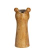 Hand-Painted Stoneware Bear Vase – Rustic Brown