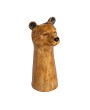 Hand-Painted Stoneware Bear Vase – Rustic Brown