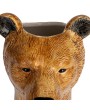 Hand-Painted Stoneware Bear Vase – Rustic Brown