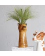 Hand-Painted Stoneware Bear Vase – Rustic Brown