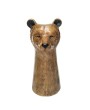 Hand-Painted Stoneware Bear Vase – Rustic Brown