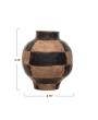 Hand-Painted Stoneware Vase – Black & Cream Reactive Glaze