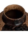 Hand-Painted Stoneware Vase – Black & Cream Reactive Glaze