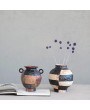 Hand-Painted Stoneware Vase – Black & Cream Reactive Glaze