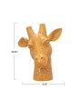 Stoneware Giraffe Head Vase – Mustard Matte Reactive Glaze