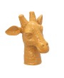 Stoneware Giraffe Head Vase – Mustard Matte Reactive Glaze
