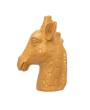 Stoneware Giraffe Head Vase – Mustard Matte Reactive Glaze