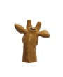 Stoneware Giraffe Head Vase – Mustard Matte Reactive Glaze