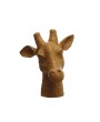 Stoneware Giraffe Head Vase – Mustard Matte Reactive Glaze