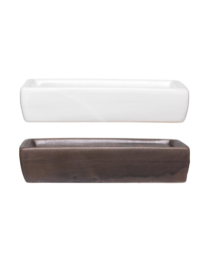 Stoneware Soap Dish with Removable Tray – Matte Finish, 2 Colors