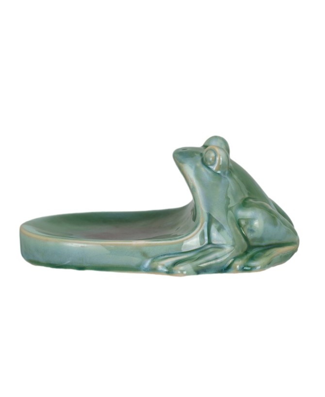 Stoneware Frog Soap Dish – Playful & Unique Farmhouse Accessory