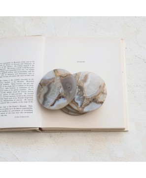 Natural Agate Coasters – Set of 4, Multicolor, Elegant & Durable