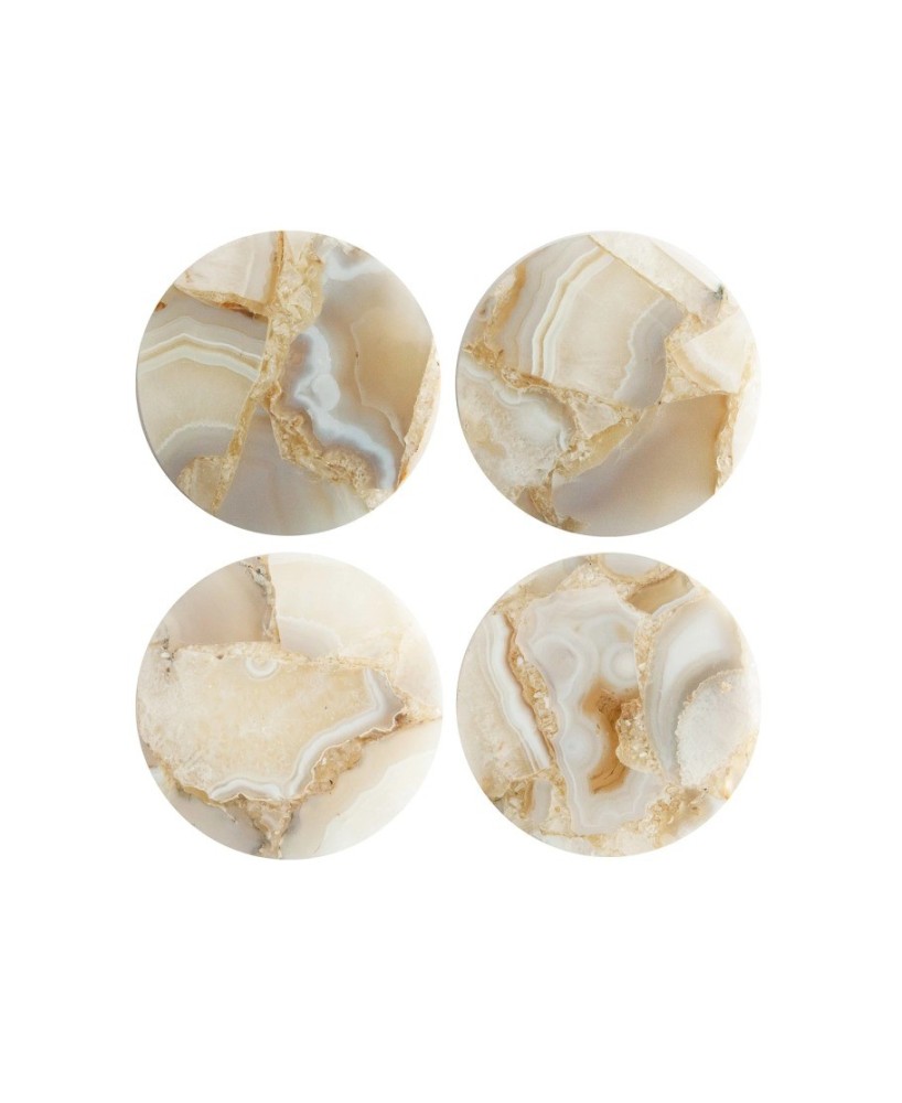 Natural Agate Coasters – Set of 4, Multicolor, Elegant & Durable Natural Agate Coasters – Set of 4, Multicolor, Elegant & Durable