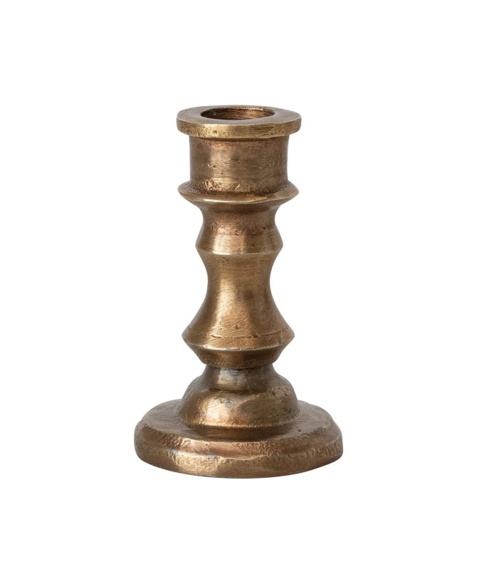 Cast Aluminum Taper Candle Holder – Antique Brass Minimalist Decor