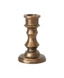 Cast Aluminum Taper Candle Holder – Antique Brass Minimalist Decor