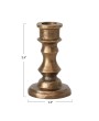 Cast Aluminum Taper Candle Holder – Antique Brass Minimalist Decor