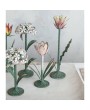 Hand-Painted Vintage Toleware Taper Holder – 3 Floral Styles