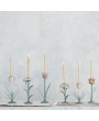Hand-Painted Vintage Toleware Taper Holder – 3 Floral Styles