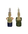 Stoneware Woman-Shaped Taper Holder – Artistic Candle Holder, 2 Styles